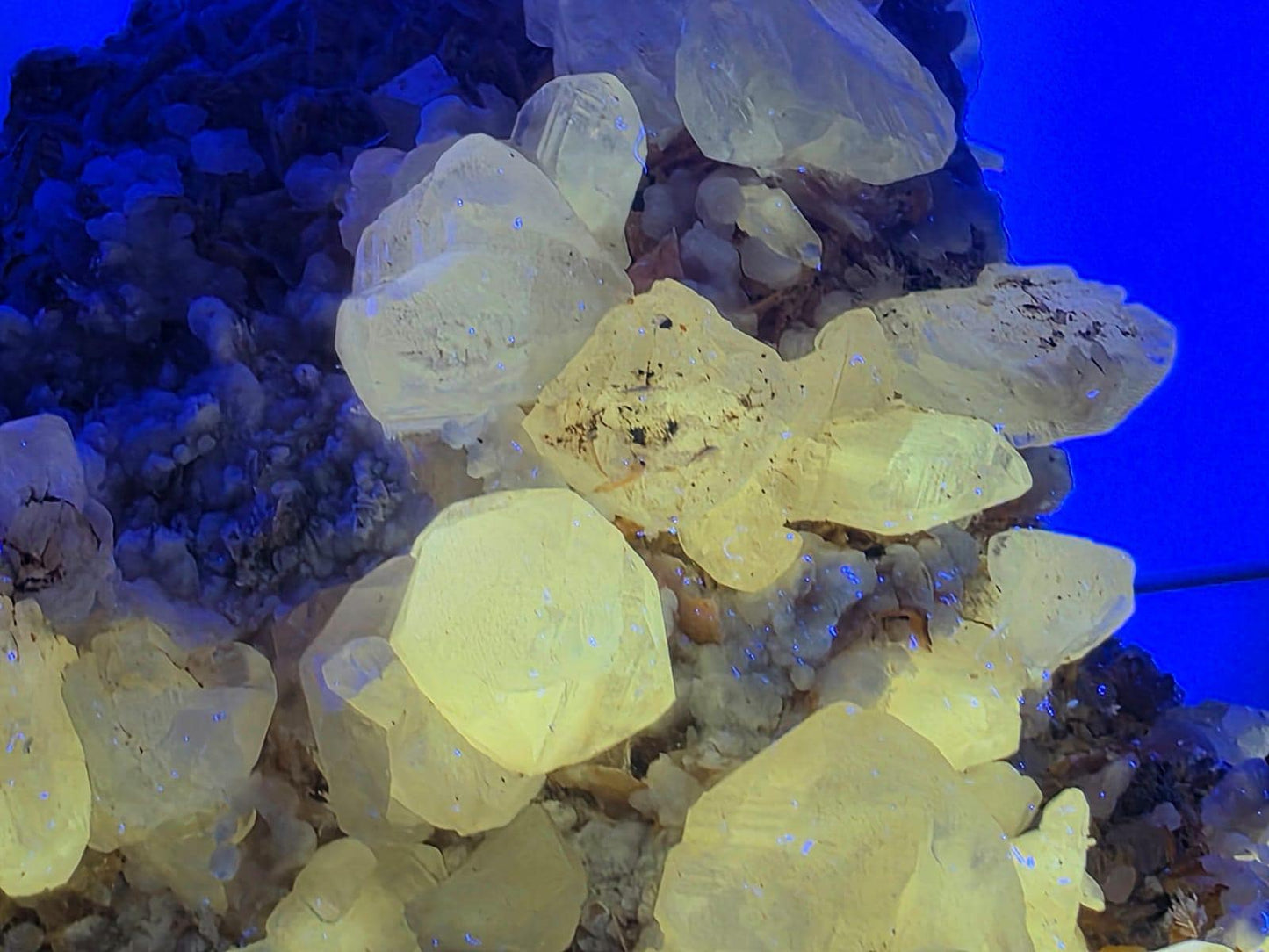 Large Cerussite on Barite Matrix 1.6kg | Moroccan Mineral Specimen | Fluorescent Crystal Cluster | Collectors Piece