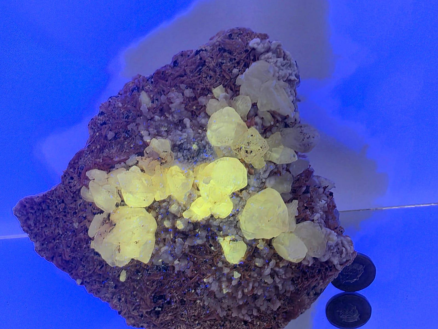 Large Cerussite on Barite Matrix 1.6kg | Moroccan Mineral Specimen | Fluorescent Crystal Cluster | Collectors Piece