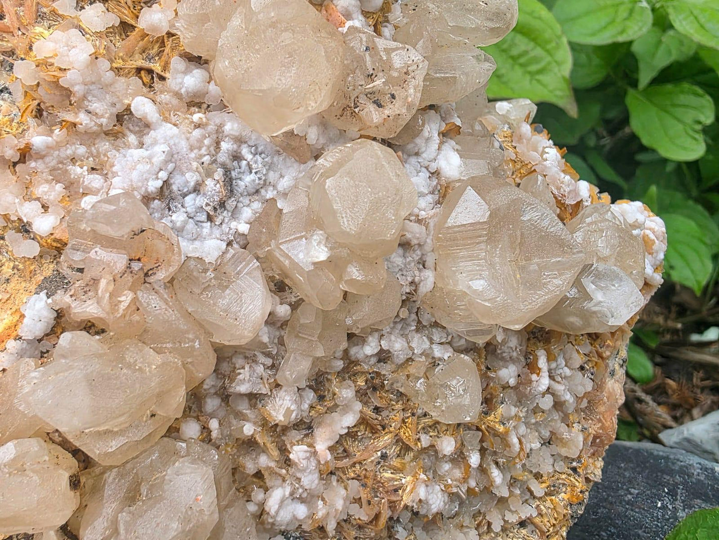 Large Cerussite on Barite Matrix 1.6kg | Moroccan Mineral Specimen | Fluorescent Crystal Cluster | Collectors Piece