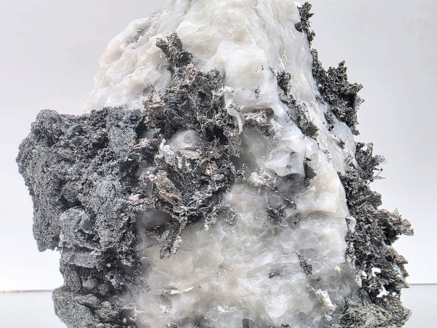 Large Native Silver Crystal in Calcite Matrix | Collectors Grade Mineral Specimen #16