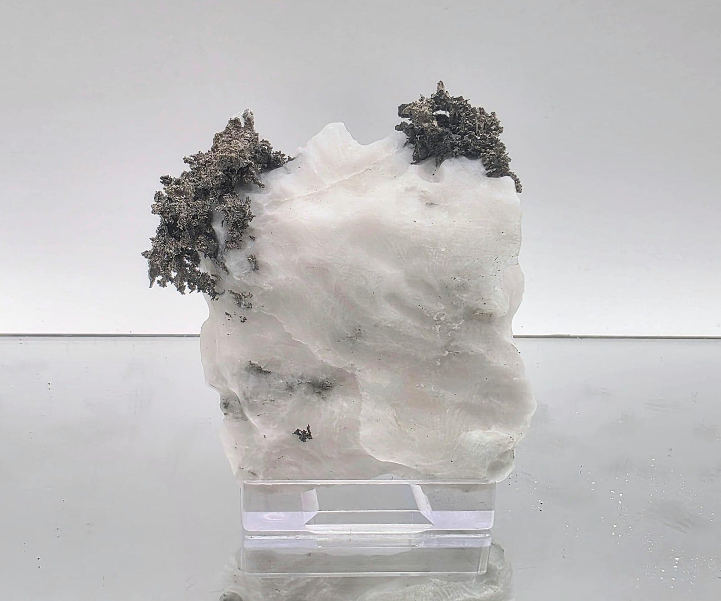 Native Silver Crystal On Calcite Matrix | Collectors Grade Mineral Specimen #13