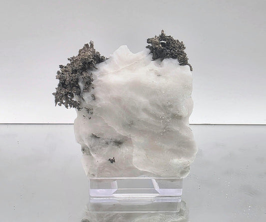 Native Silver Crystal On Calcite Matrix | Collectors Grade Mineral Specimen #13