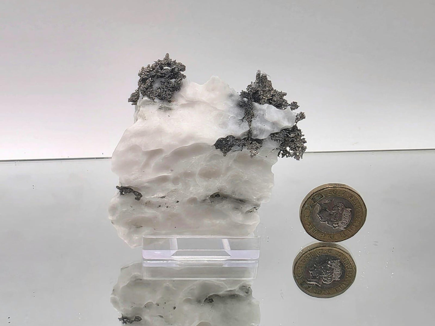 Native Silver Crystal On Calcite Matrix | Collectors Grade Mineral Specimen #13