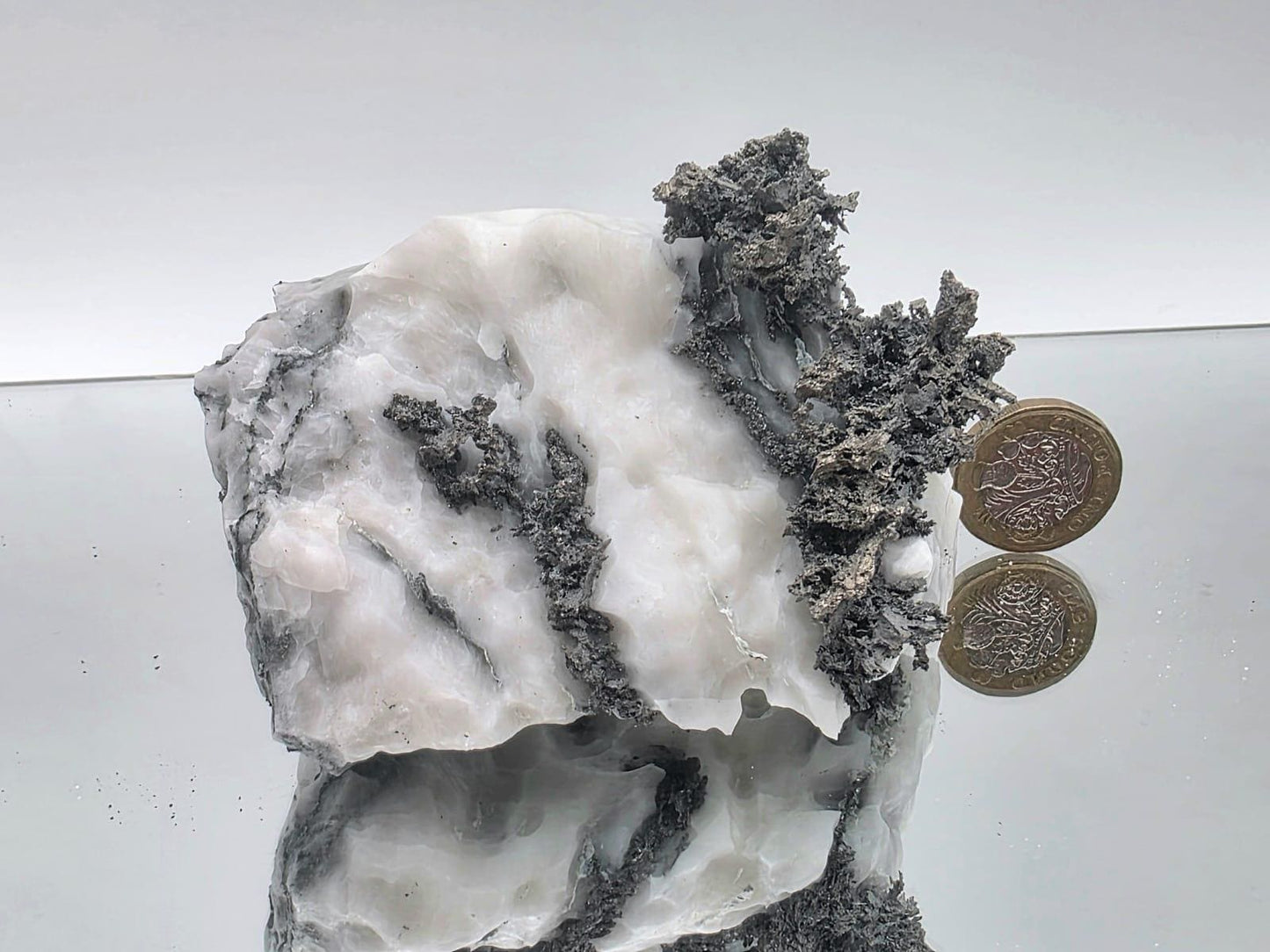 Large Native Silver Crystal On Calcite Matrix | Collectors Grade Mineral Specimen #12