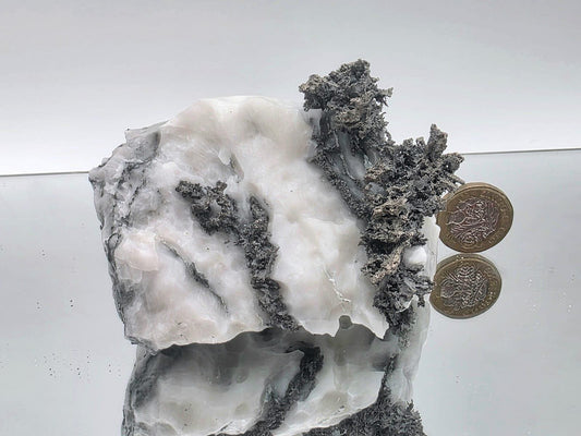 Large Native Silver Crystal On Calcite Matrix | Collectors Grade Mineral Specimen #12