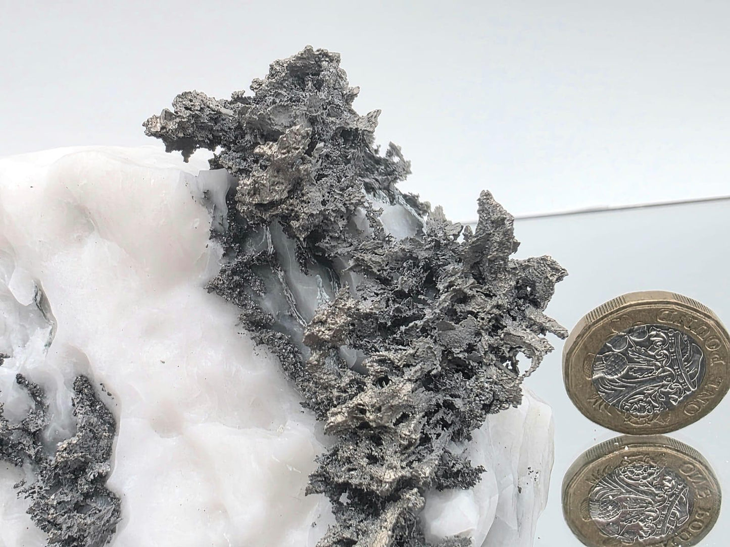 Large Native Silver Crystal On Calcite Matrix | Collectors Grade Mineral Specimen #12