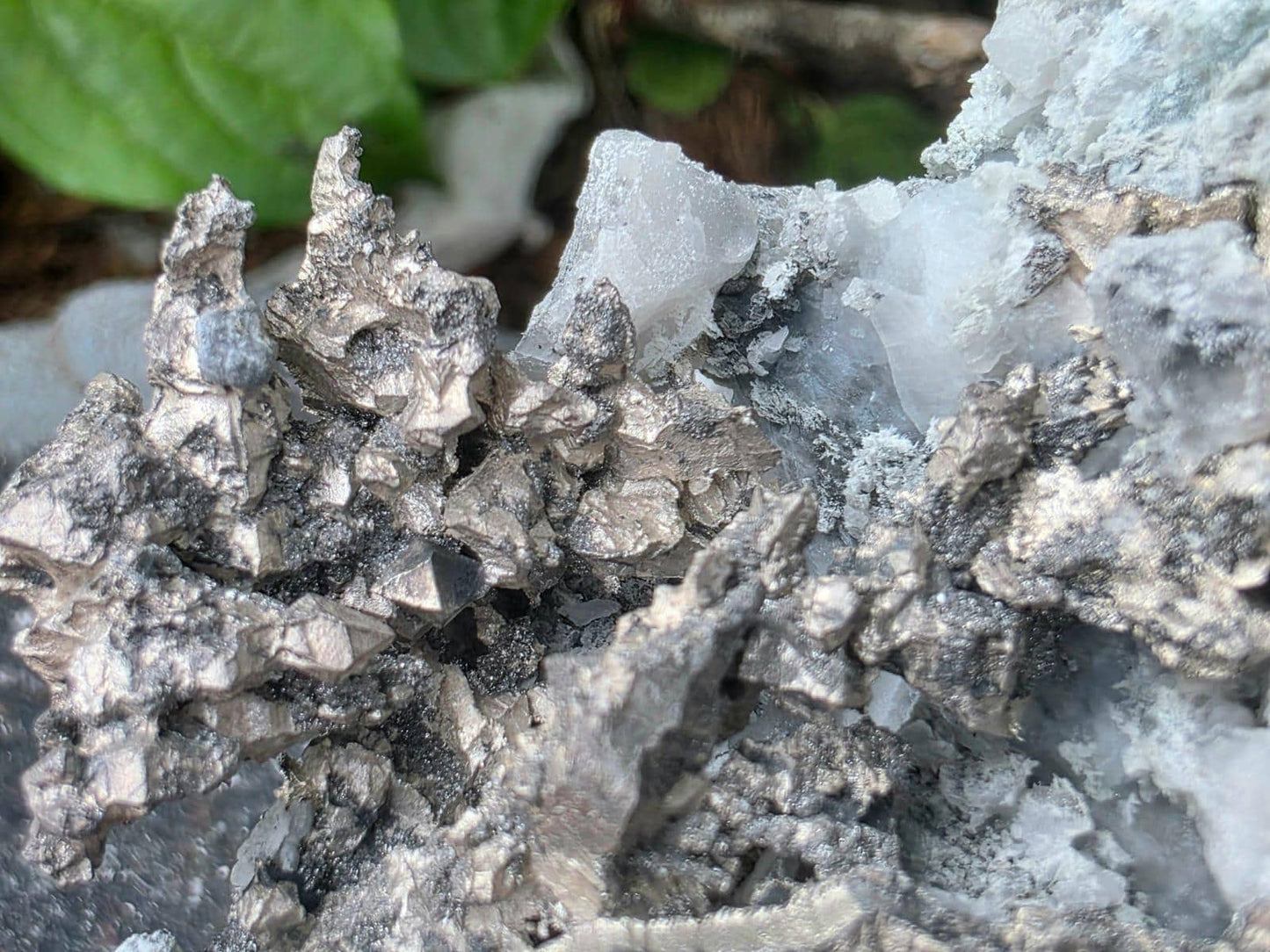 Natural Sculptural Native Silver Crystal On Calcite Matrix | Collectors Grade Mineral Specimen #11