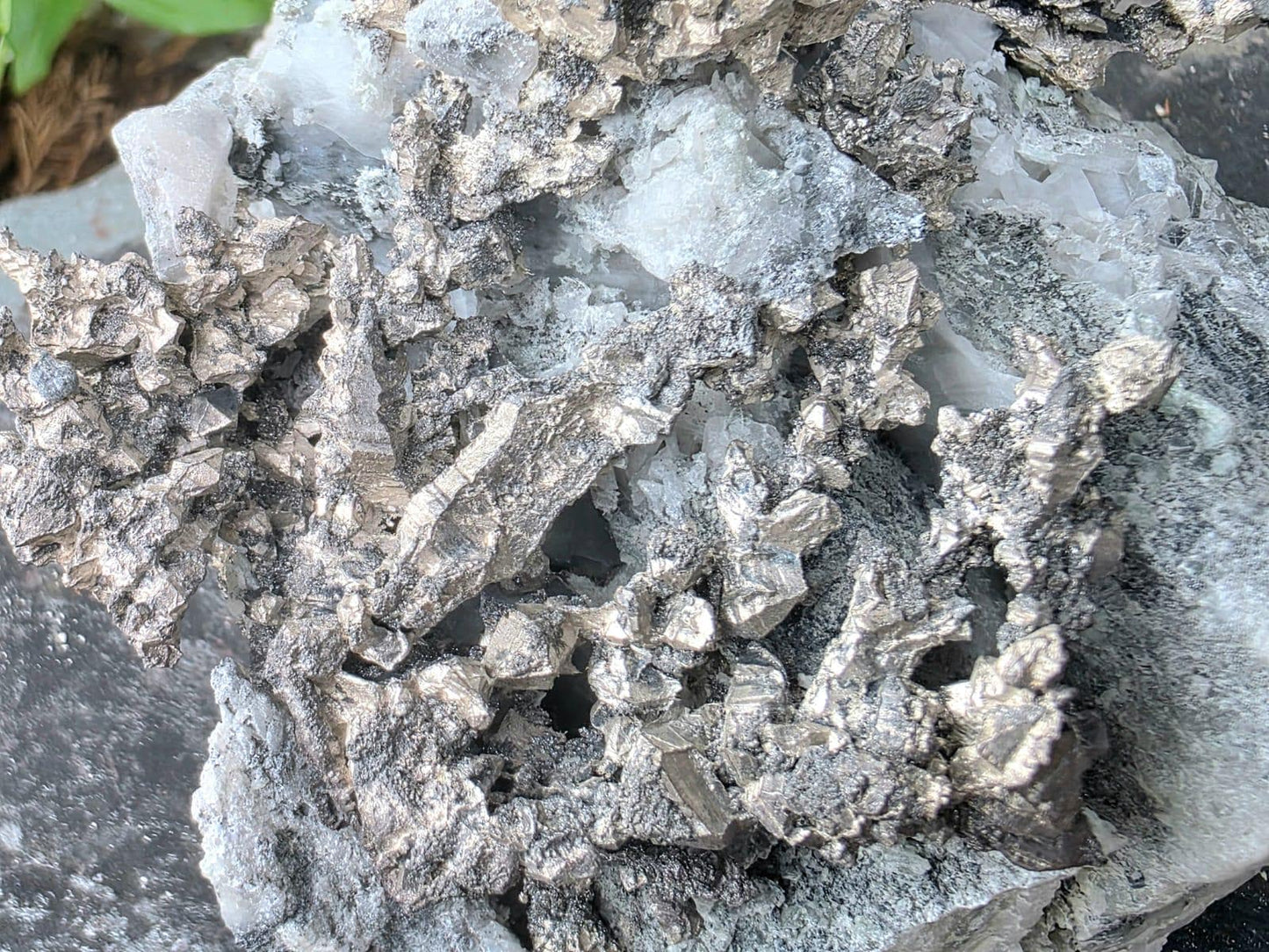 Natural Sculptural Native Silver Crystal On Calcite Matrix | Collectors Grade Mineral Specimen #11
