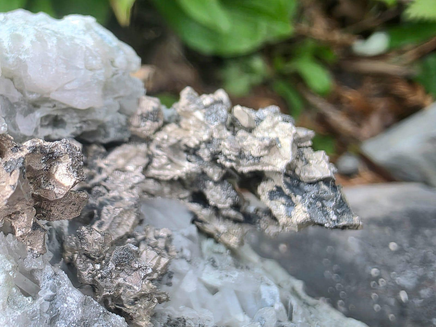 Natural Sculptural Native Silver Crystal On Calcite Matrix | Collectors Grade Mineral Specimen #11