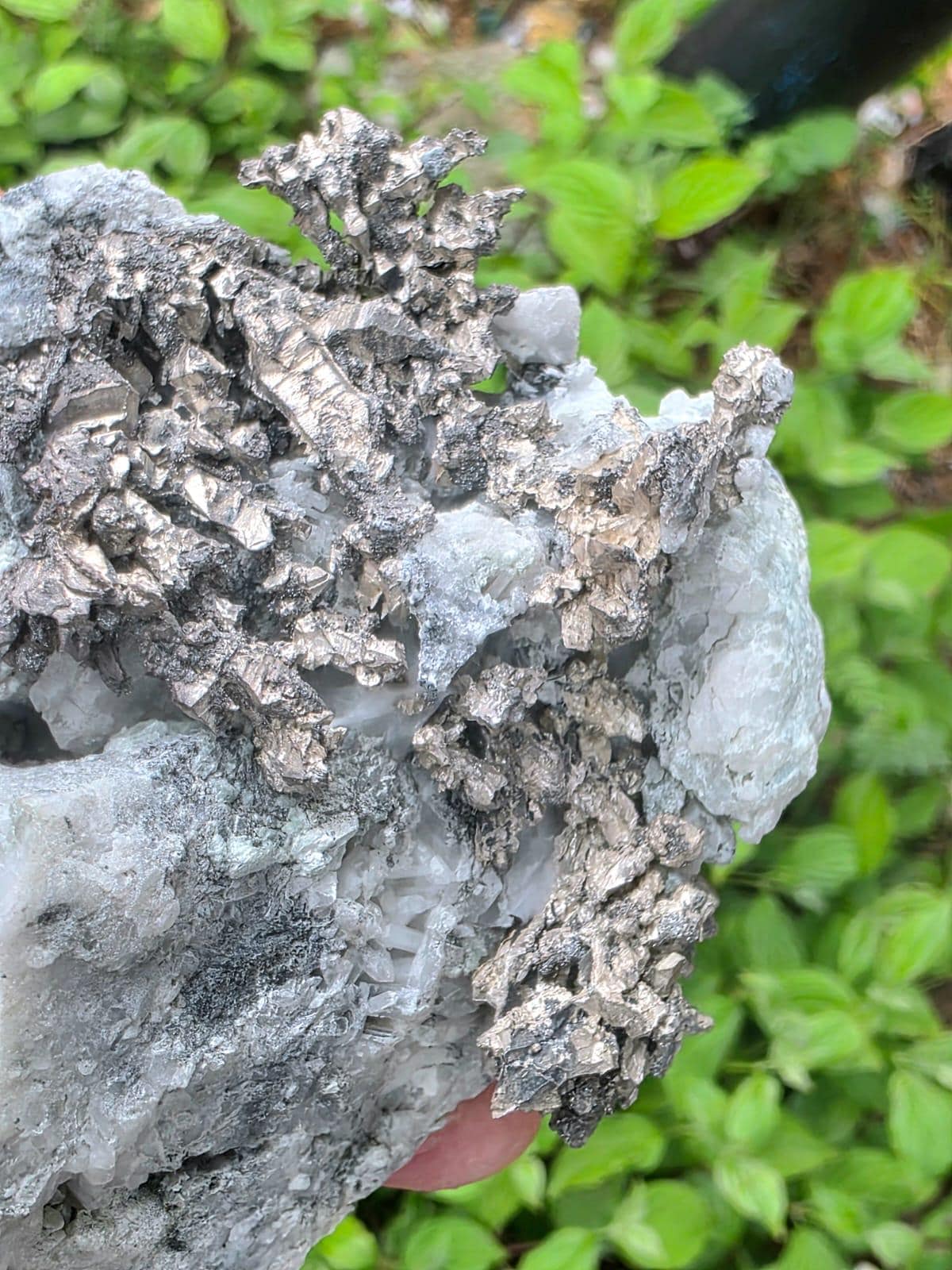 Natural Sculptural Native Silver Crystal On Calcite Matrix | Collectors Grade Mineral Specimen #11