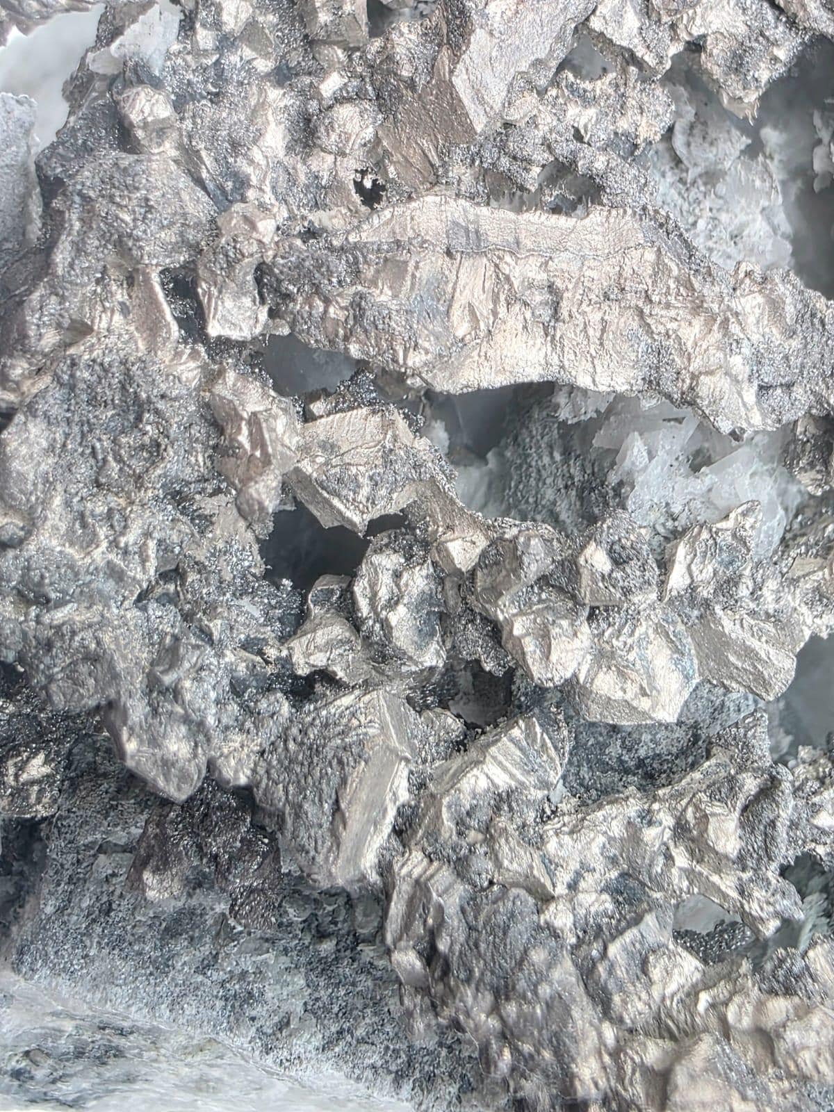 Natural Sculptural Native Silver Crystal On Calcite Matrix | Collectors Grade Mineral Specimen #11