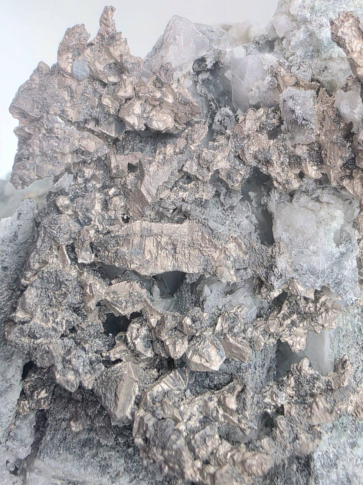 Natural Sculptural Native Silver Crystal On Calcite Matrix | Collectors Grade Mineral Specimen #11