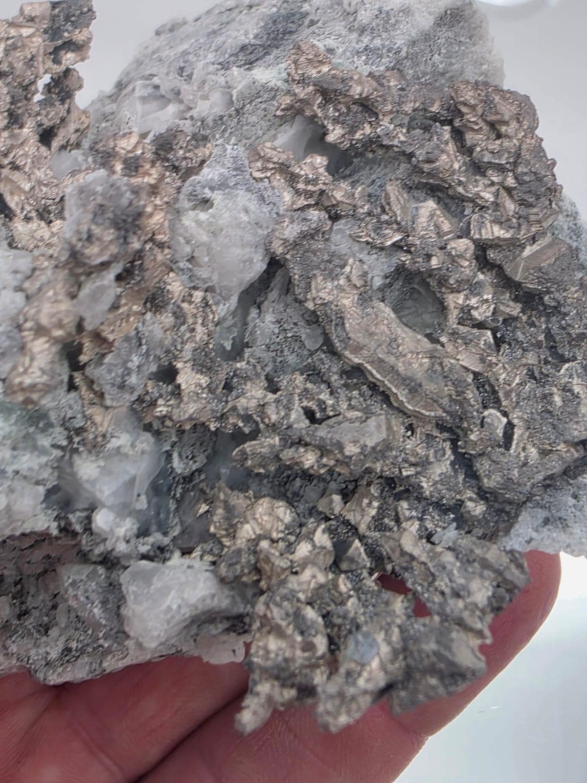 Natural Sculptural Native Silver Crystal On Calcite Matrix | Collectors Grade Mineral Specimen #11