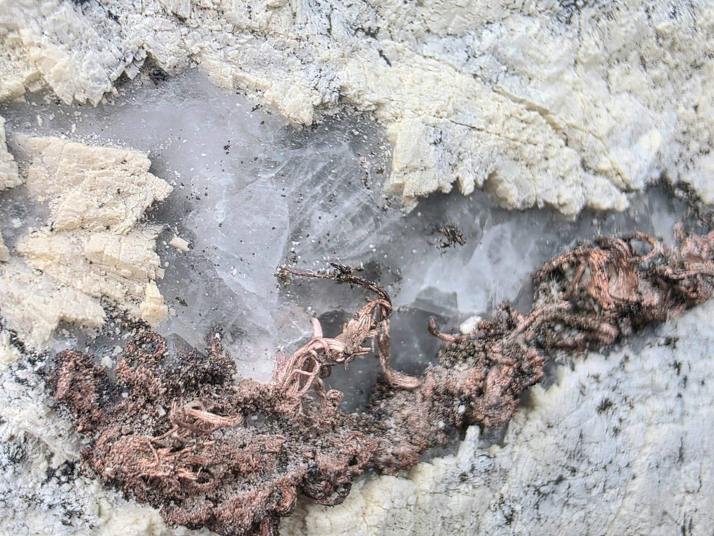 Natural Native Silver within Calcite Vein | Collectors Mineral Specimen #8