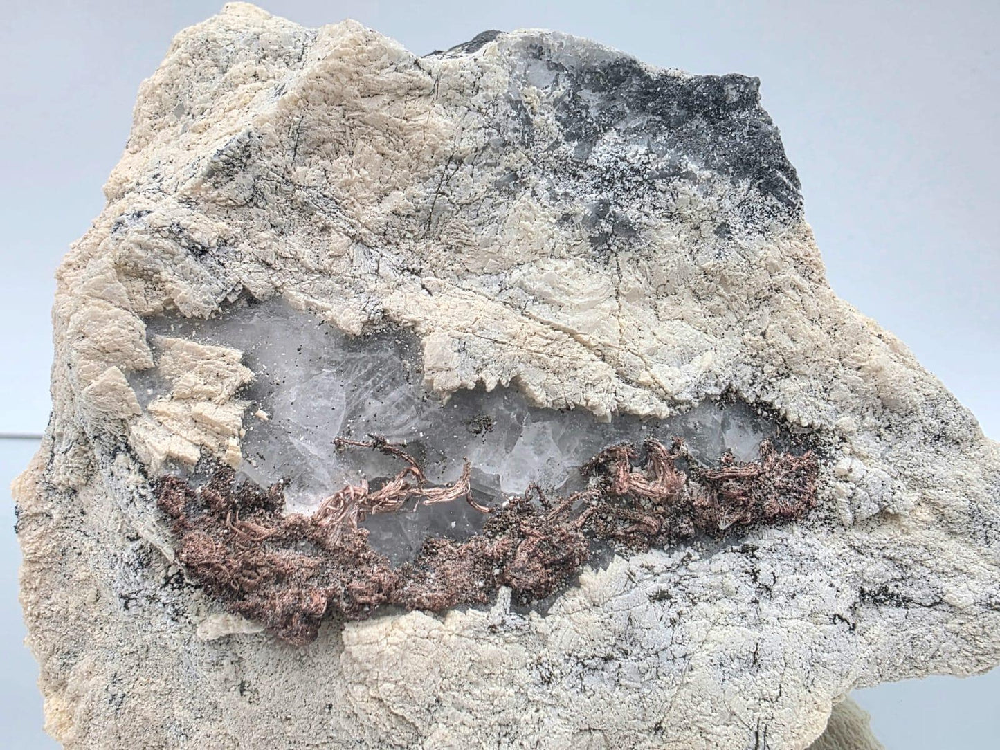 Natural Native Silver within Calcite Vein | Collectors Mineral Specimen #8