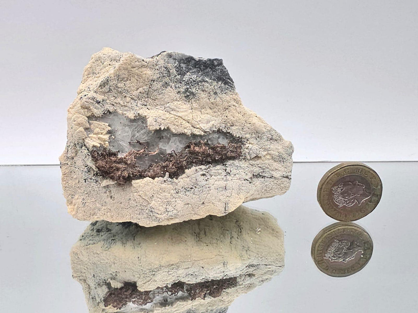 Natural Native Silver within Calcite Vein | Collectors Mineral Specimen #8