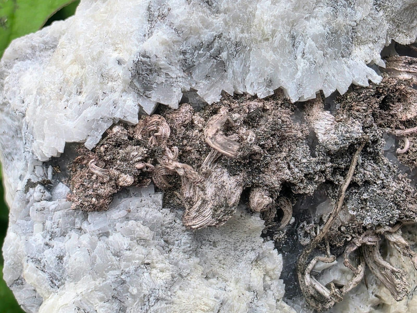 Natural Native Wire Silver in Calcite Cavity | Collectors Mineral Specimen #4