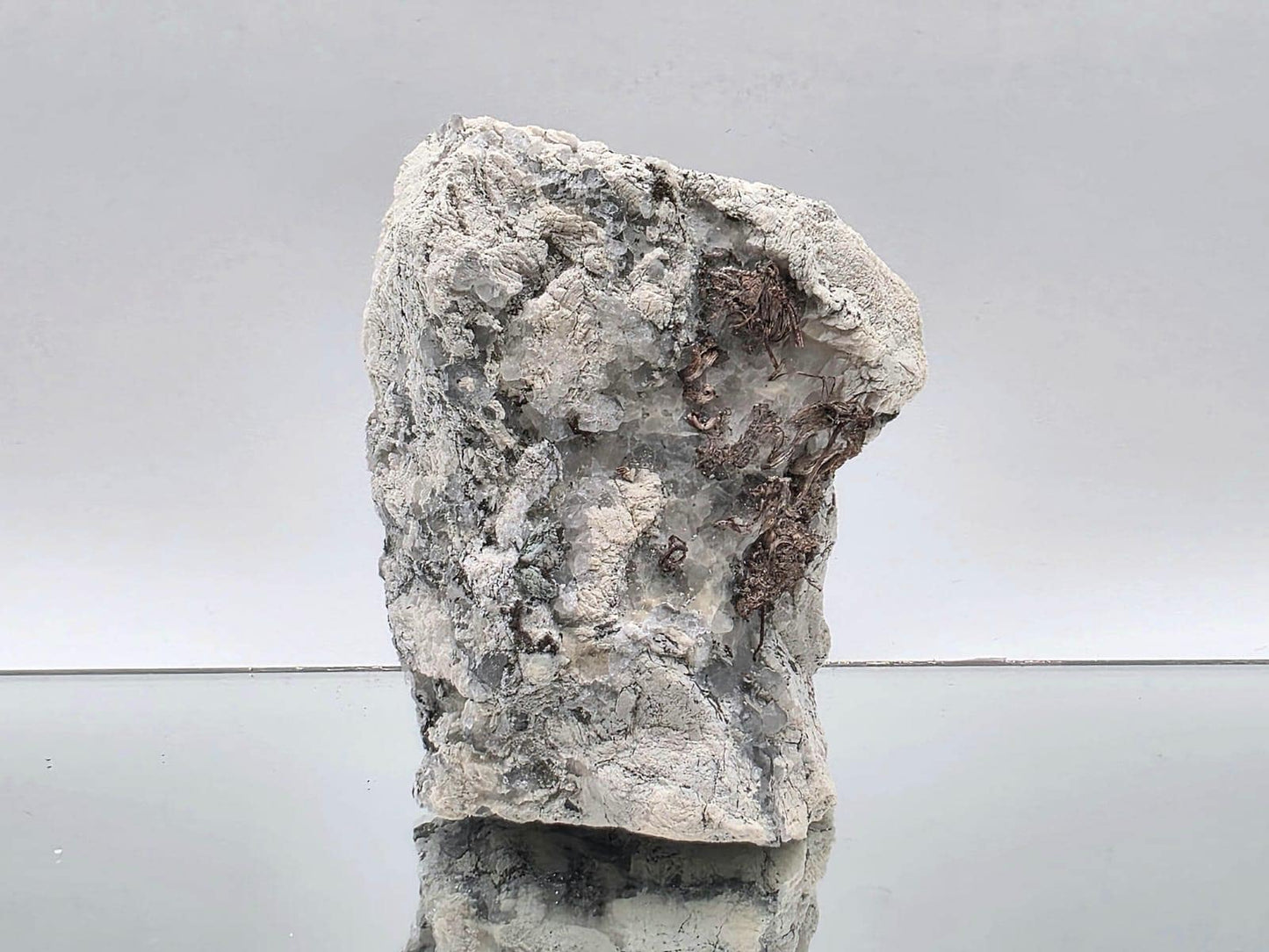 Natural Native Silver Crystal On Calcite | Collectors Mineral Specimen #2
