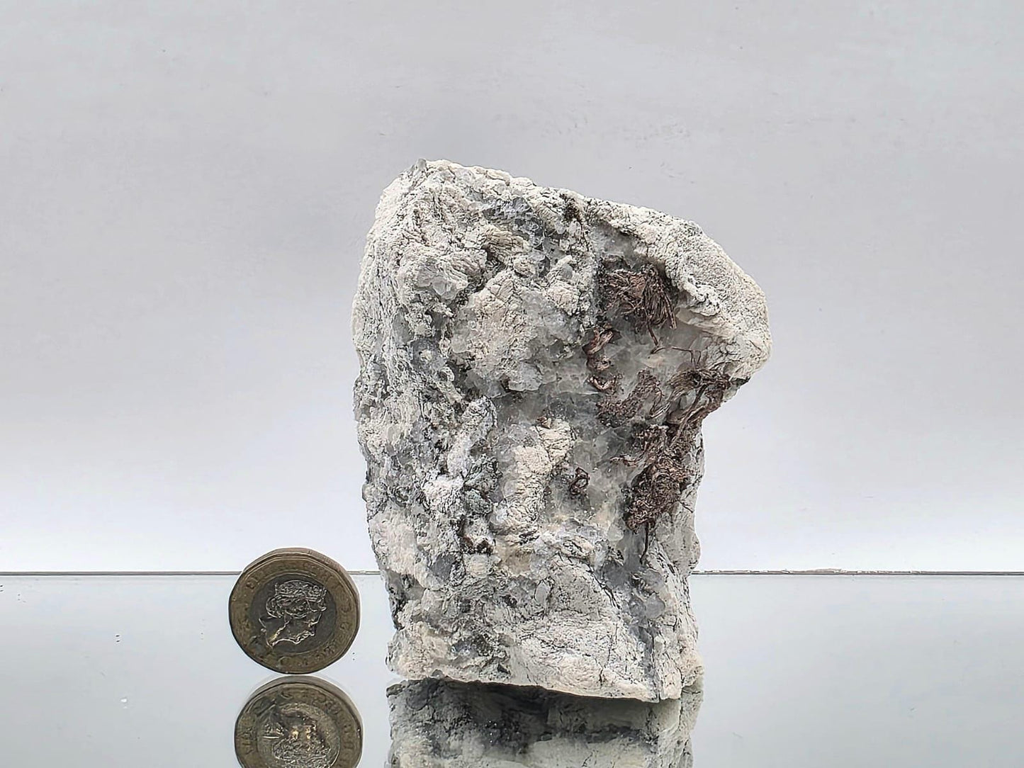 Natural Native Silver Crystal On Calcite | Collectors Mineral Specimen #2