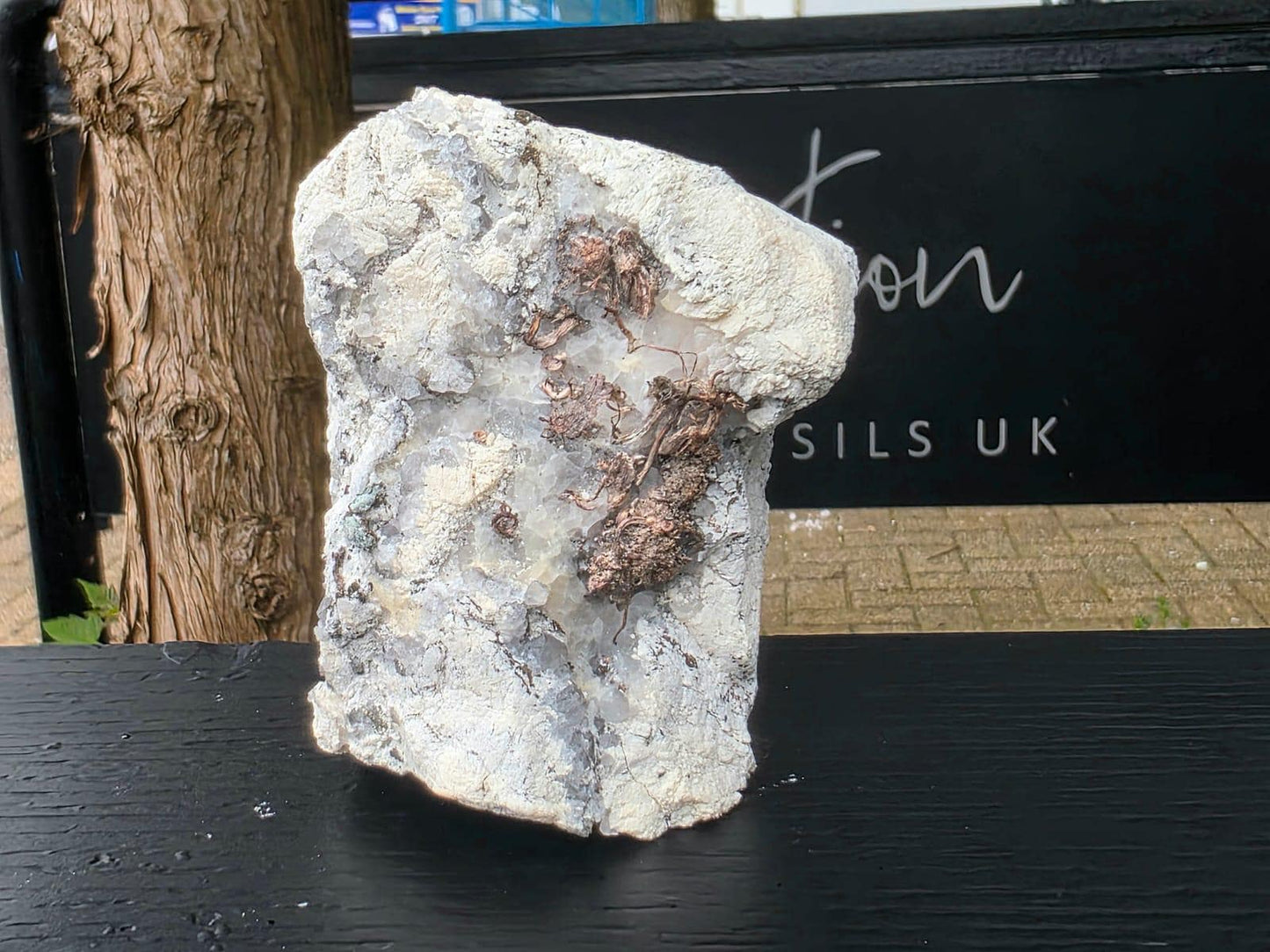 Natural Native Silver Crystal On Calcite | Collectors Mineral Specimen #2
