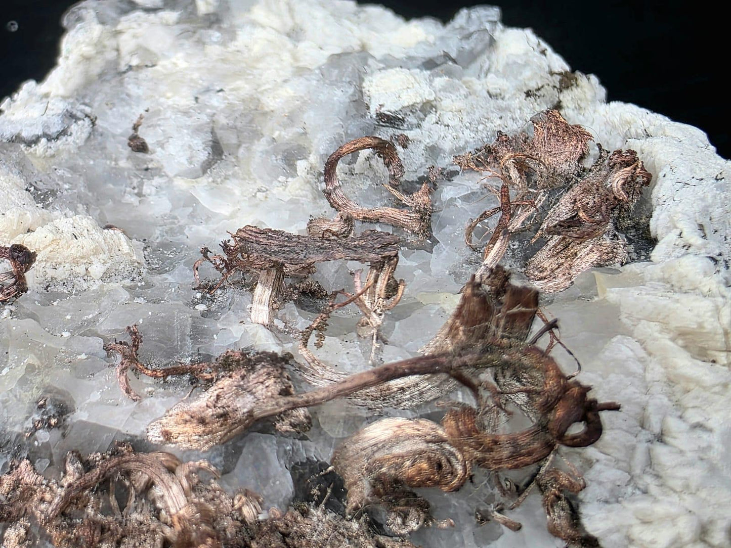 Natural Native Silver Crystal On Calcite | Collectors Mineral Specimen #2