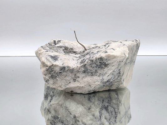 Native Silver on Calcite Matrix Mineral Specimen | Collector Crystal Display