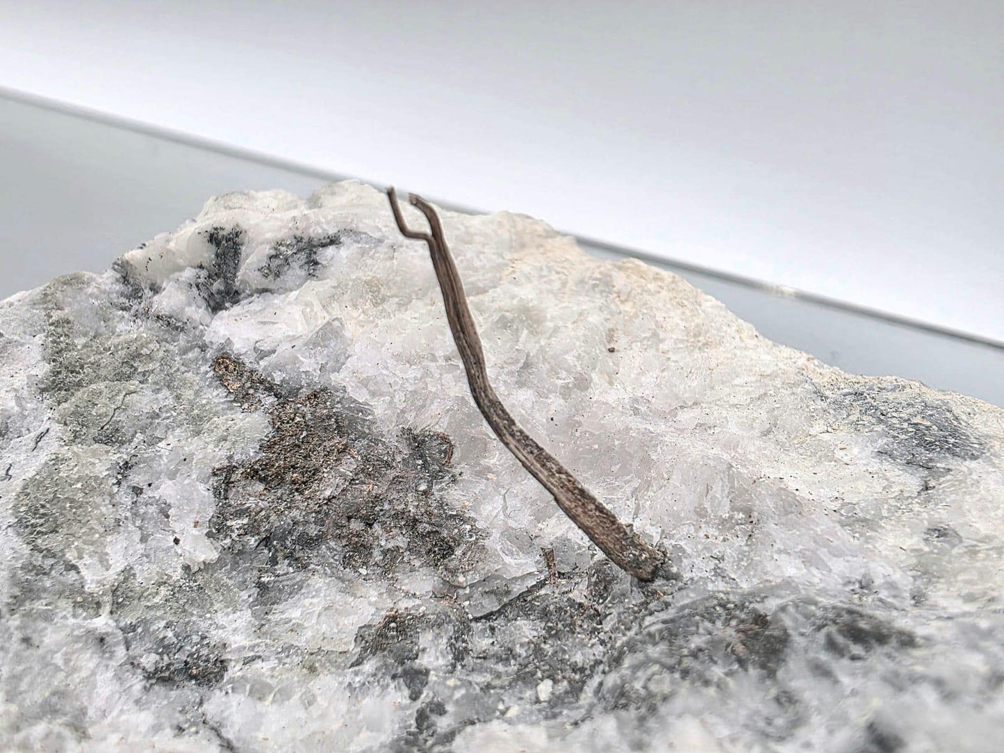 Native Silver on Calcite Matrix Mineral Specimen | Collector Crystal Display
