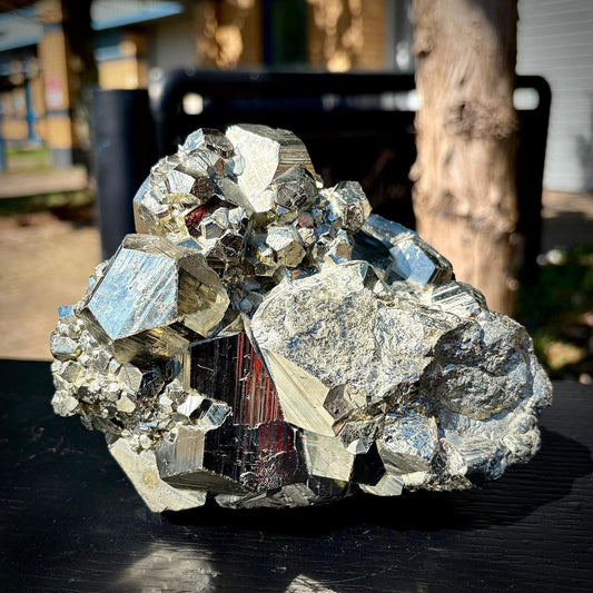 Large Pyrite Crystal Specimen #7 | Collectors Peruvian Pyrite | Fool’s Gold Mineral