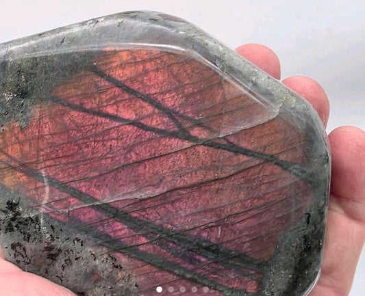Purple Sunset Labradorite Freeform | Natural Labradorite Crystal Display Piece (DP)