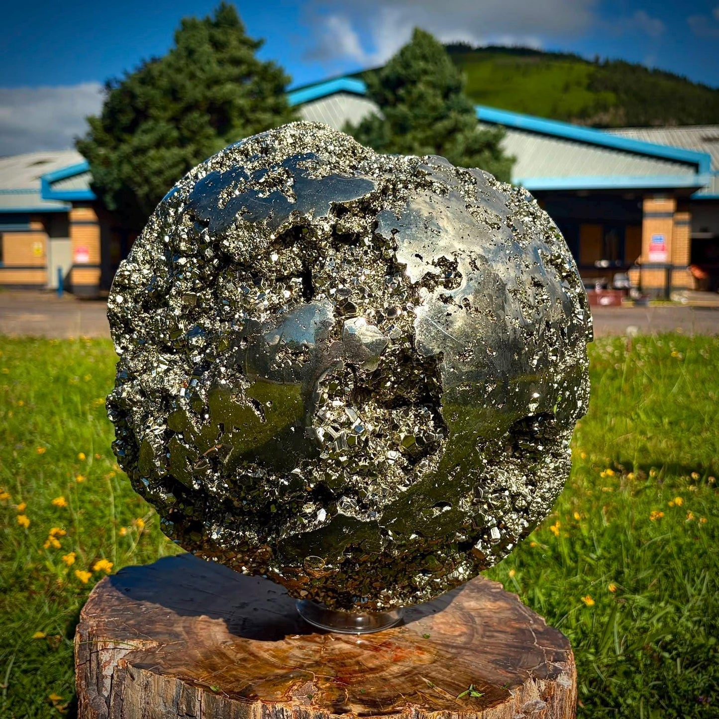 Giant Pyrite Crystal Sphere 64kg | Large 'Fools Gold' Crystal