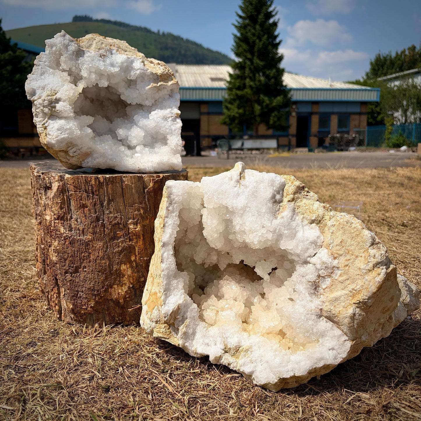 XL Quartz Crystal Geode Pair 30.55kg #6