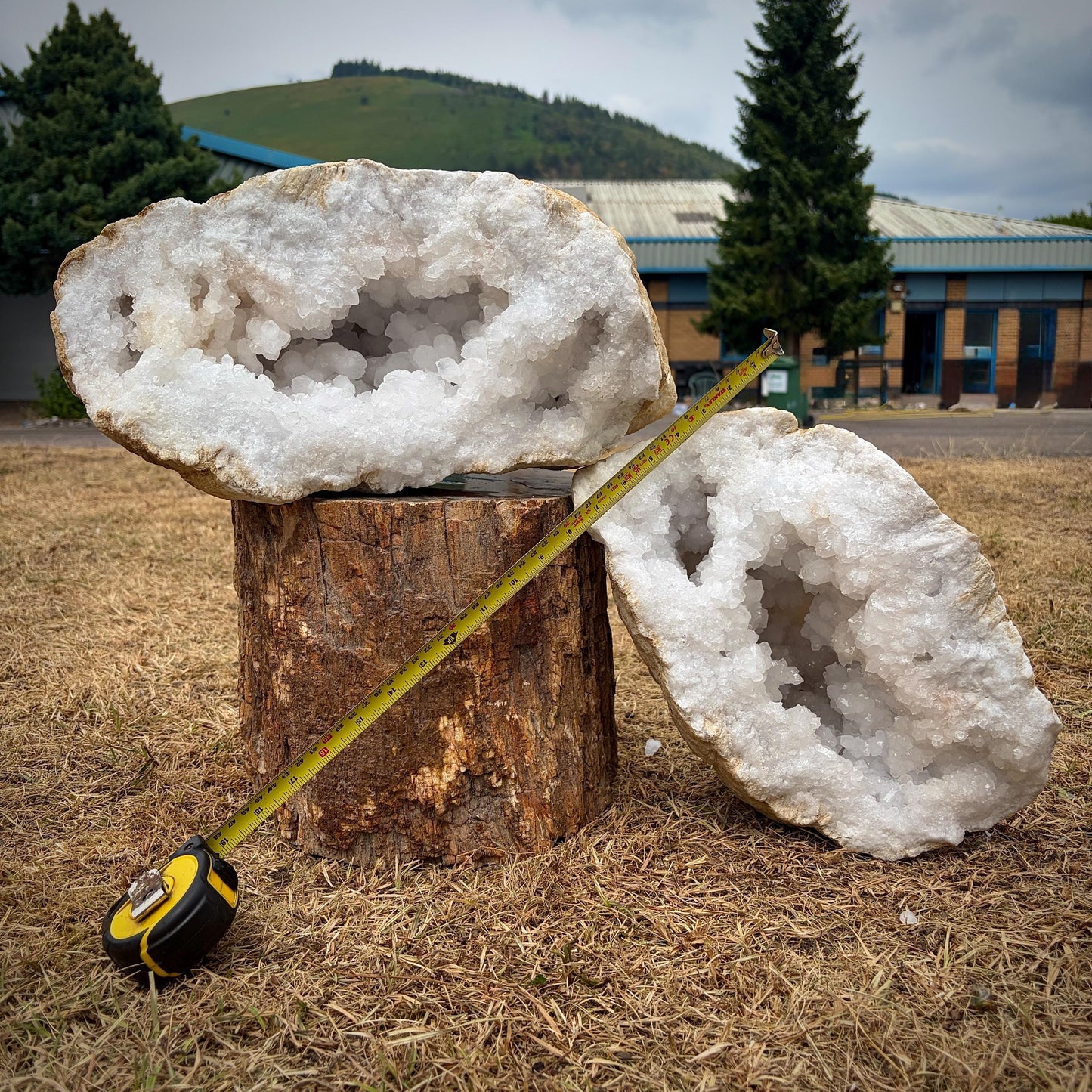 XL Quartz Crystal Geode Pair 43.4kg #2