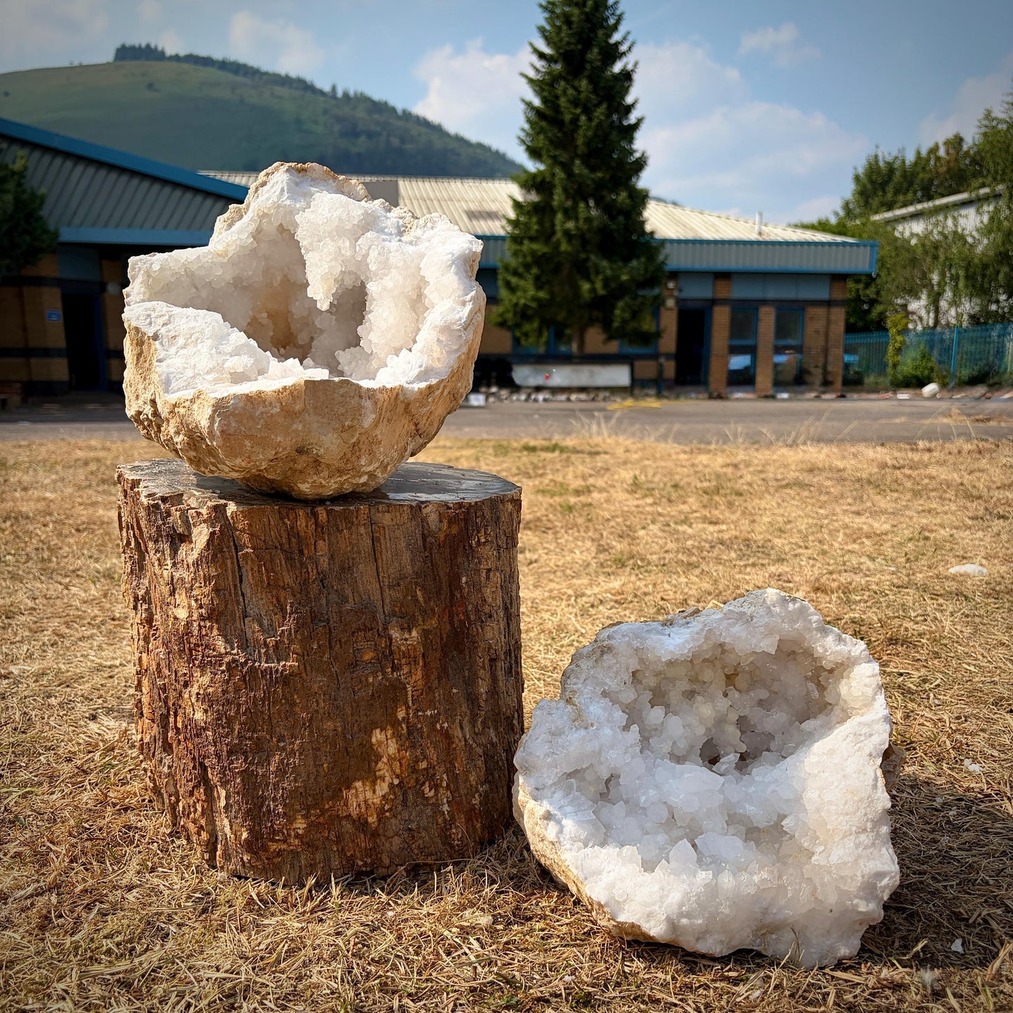 XL Quartz Crystal Geode Pair 15.2kg #13