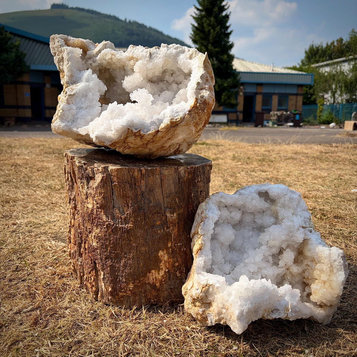 XL Quartz Crystal Geode Pair 19.4kg #12