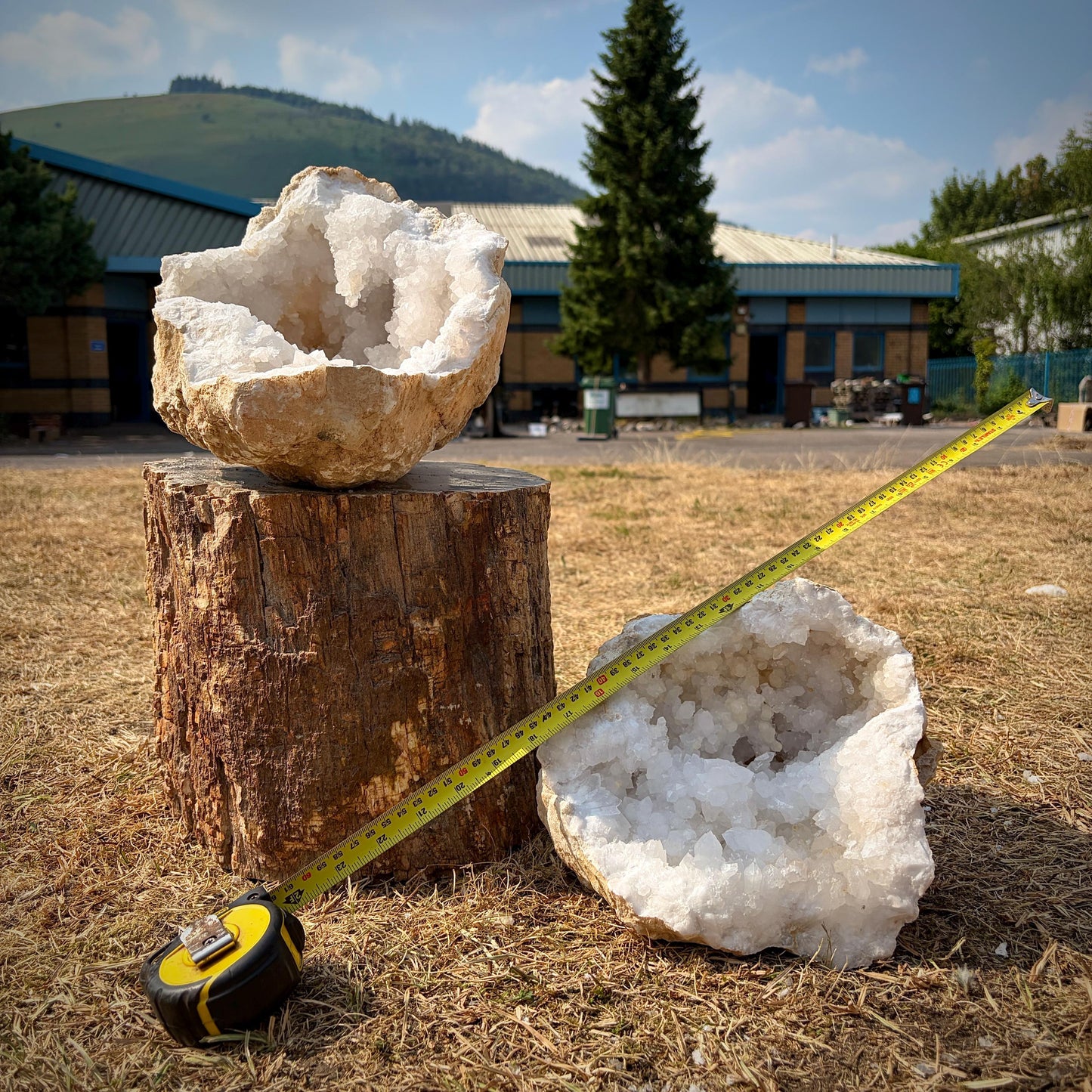 XL Quartz Crystal Geode Pair 15.2kg #13