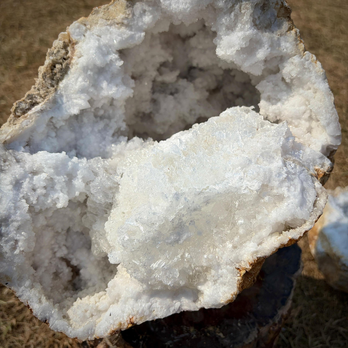 XL Quartz & Selenite Crystal Geode Pair 16kg #11