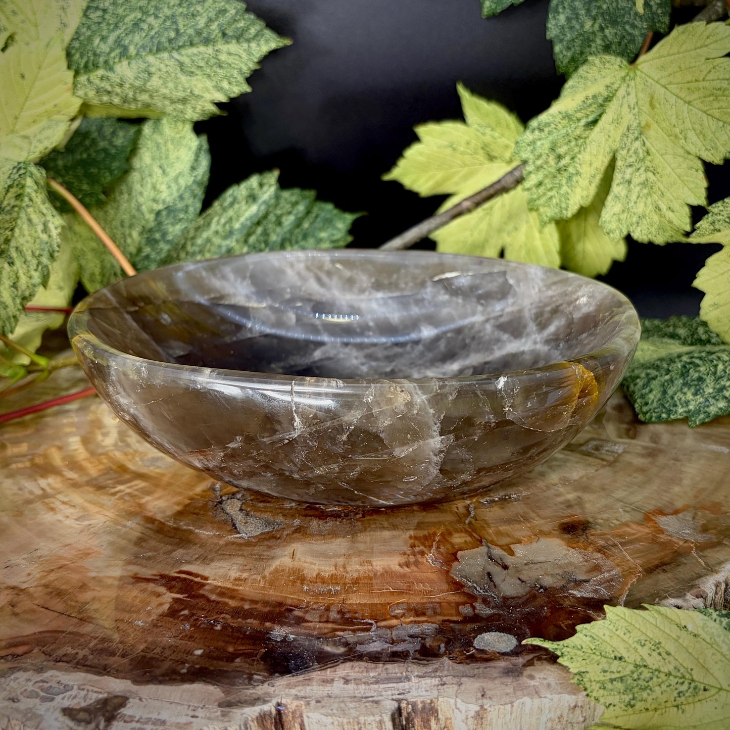 Smoky Quartz Crystal Bowl | Hand Carved & Polished | Crystal Home Décor | 988g #5