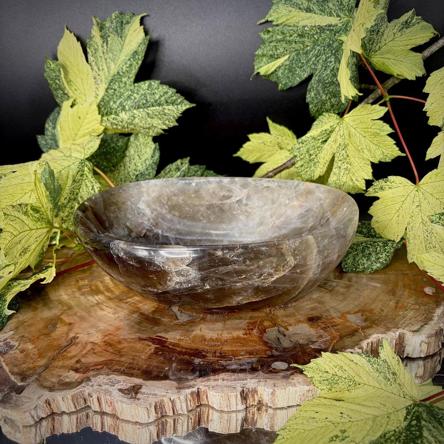 Smoky Quartz Crystal Bowl | Hand Carved & Polished | Crystal Home Décor | 1.4kg #4