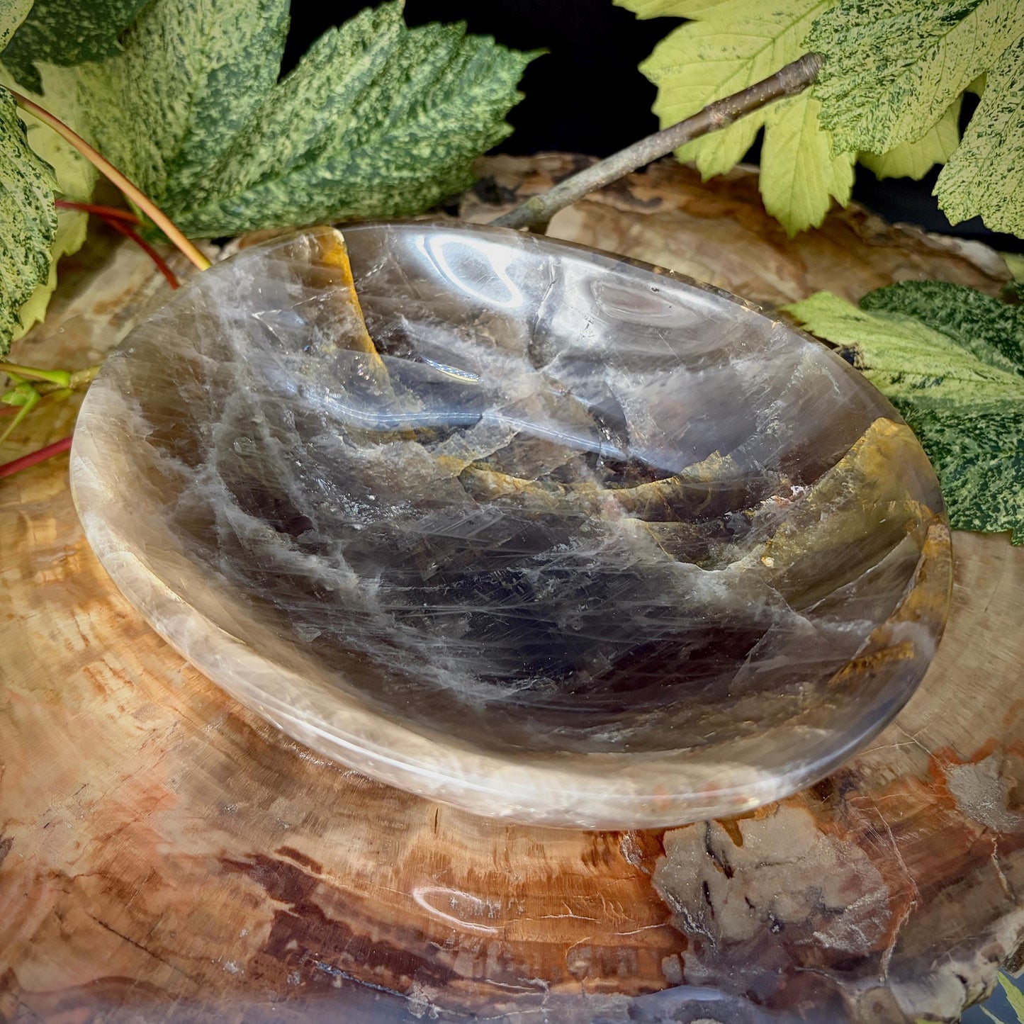 Smoky Quartz Crystal Bowl | Hand Carved & Polished | Crystal Home Décor | 988g #5