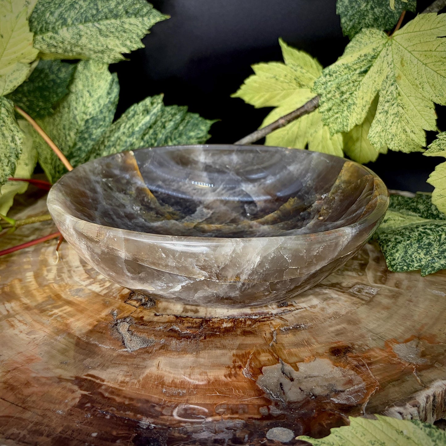Smoky Quartz Crystal Bowl | Hand Carved & Polished | Crystal Home Décor | 988g #5