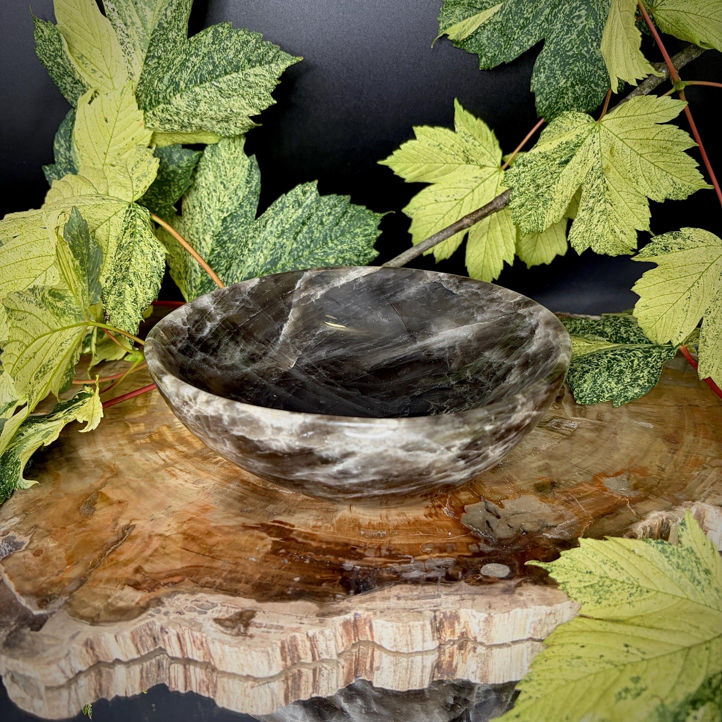Smoky Quartz Crystal Bowl | Hand Carved & Polished | Crystal Home Décor | 1.1kg #2