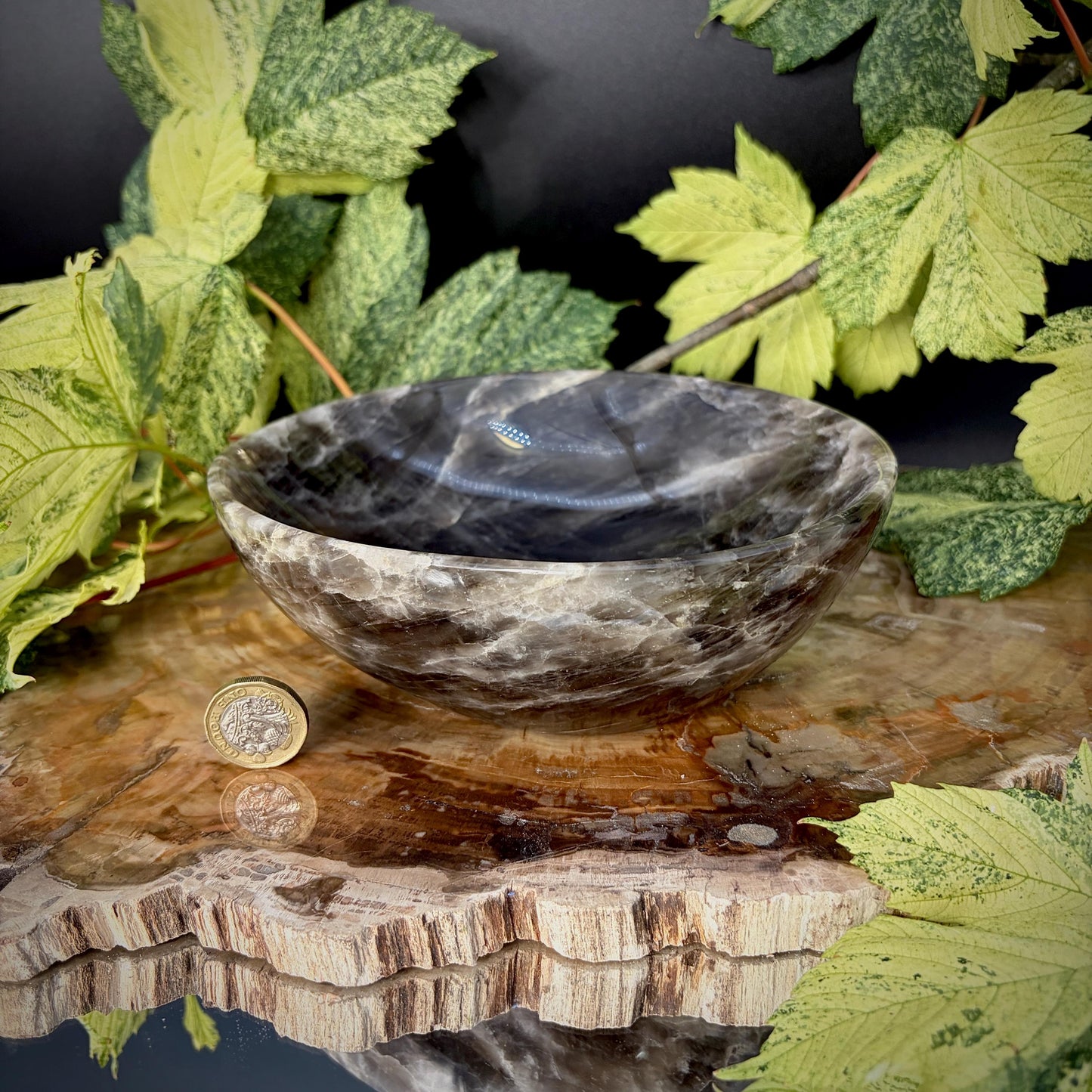 Smoky Quartz Crystal Bowl | Hand Carved & Polished | Crystal Home Décor | 1.1kg #2