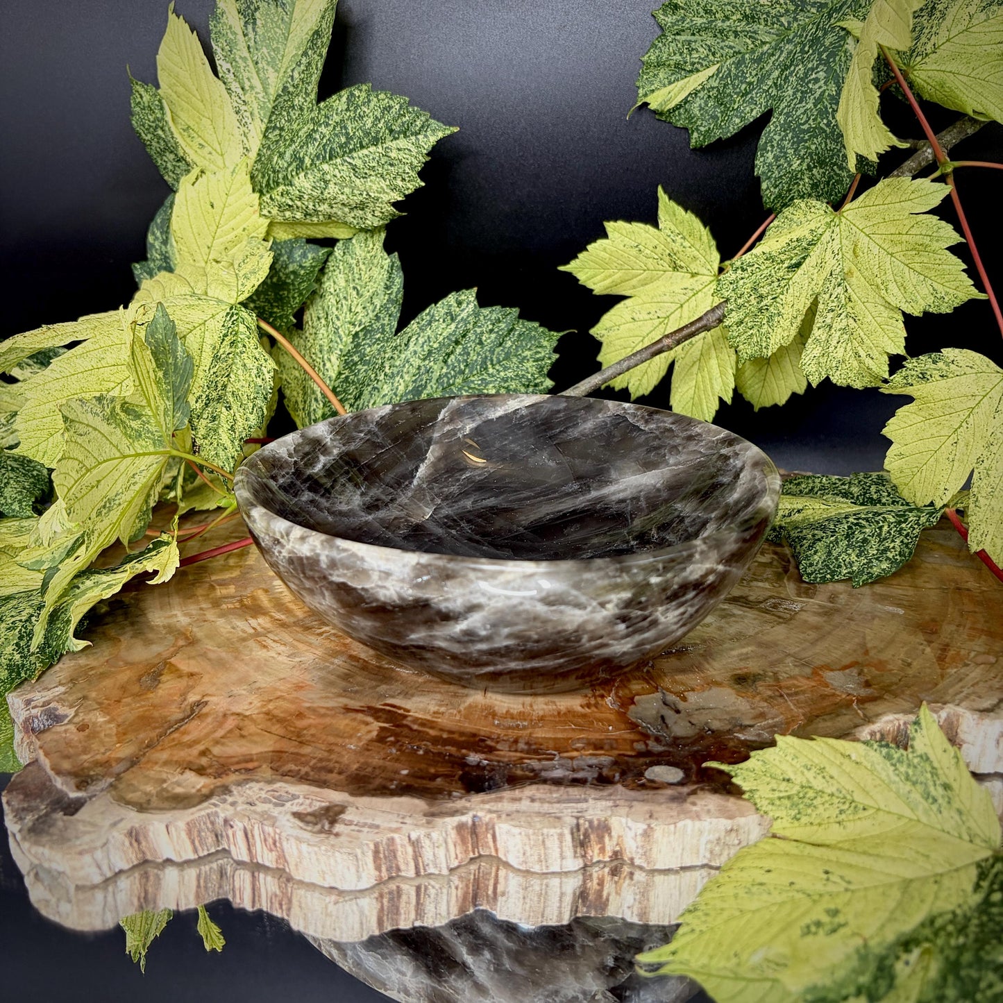 Smoky Quartz Crystal Bowl | Hand Carved & Polished | Crystal Home Décor | 1.1kg #2
