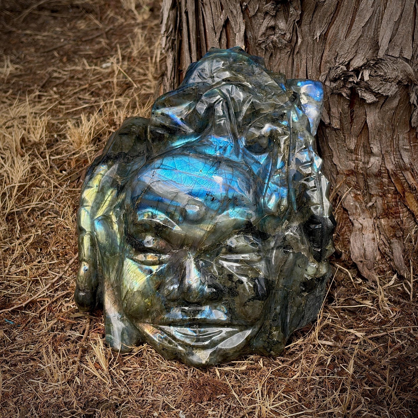 XL Labradorite Buddha Crystal Carving  | 8kg
