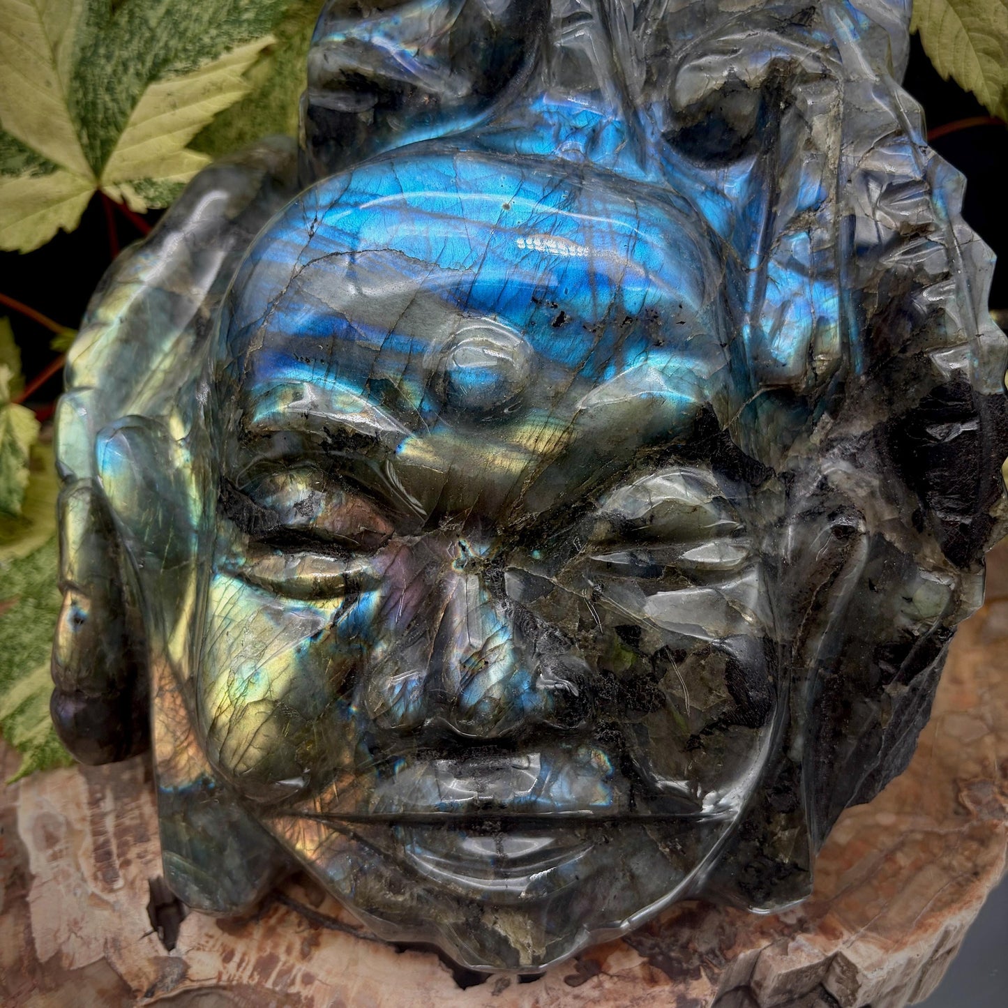 XL Labradorite Buddha Crystal Carving  | 8kg