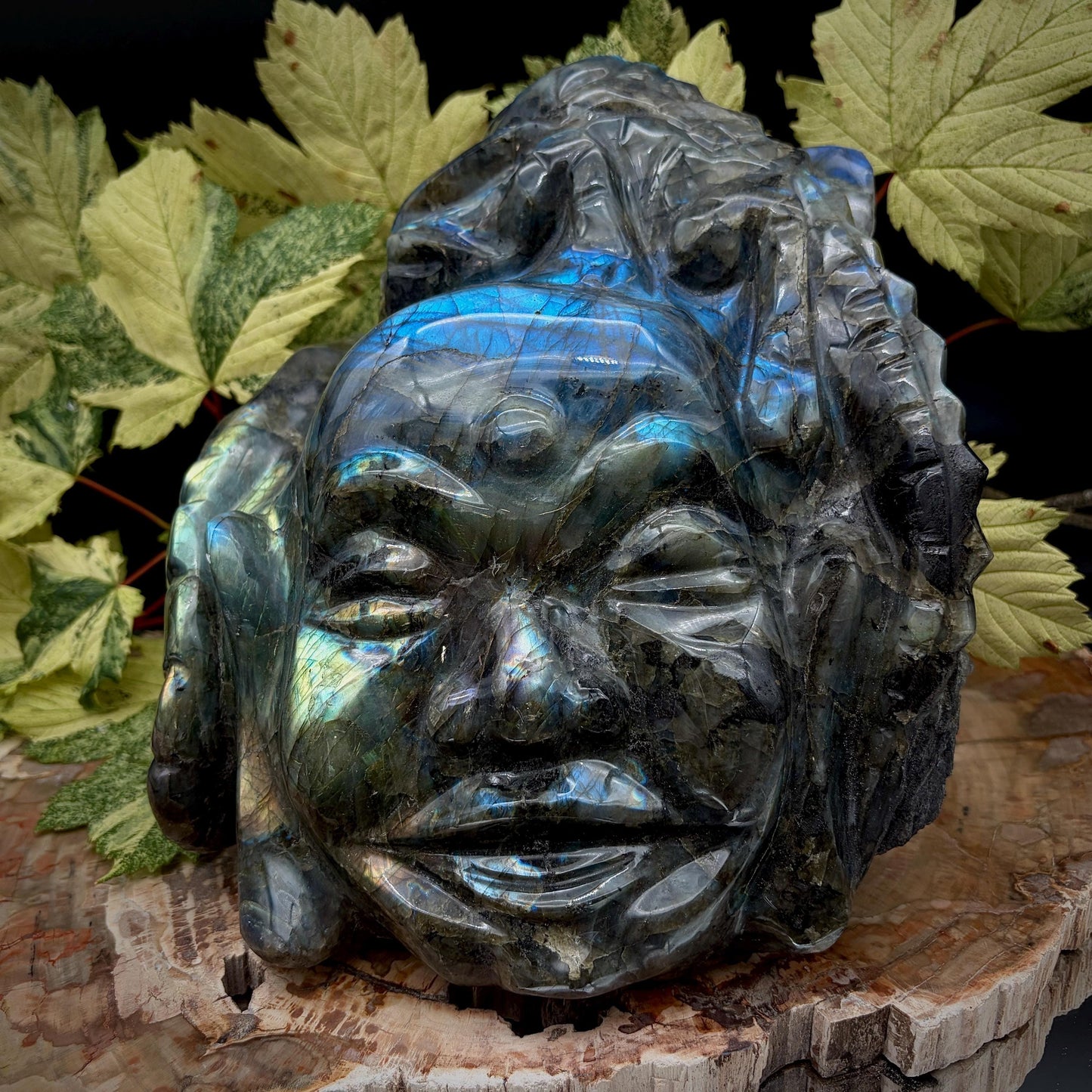 XL Labradorite Buddha Crystal Carving  | 8kg
