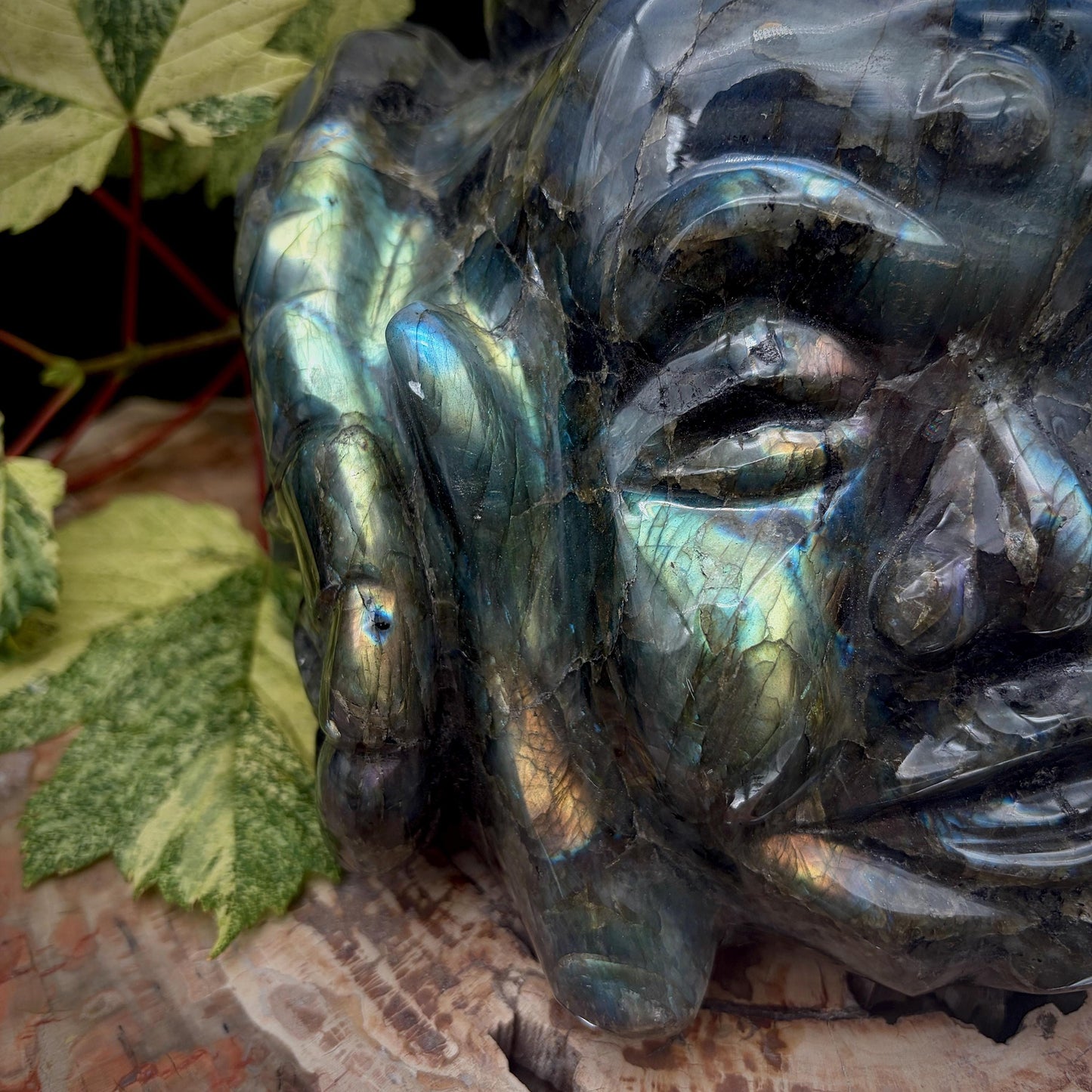 XL Labradorite Buddha Crystal Carving  | 8kg