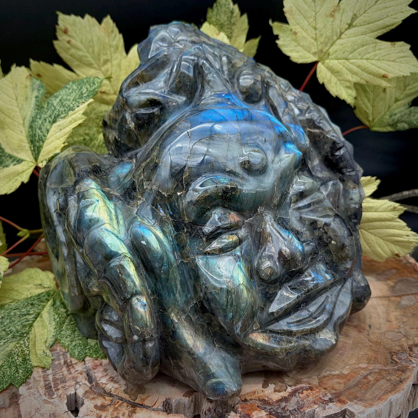 XL Labradorite Buddha Crystal Carving  | 8kg
