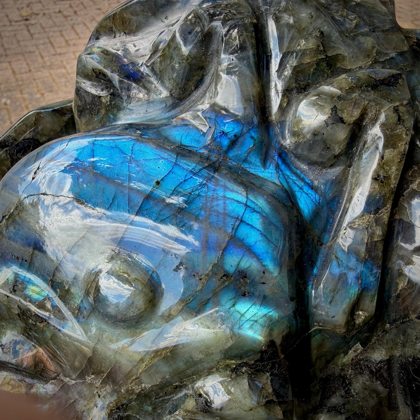 XL Labradorite Buddha Crystal Carving  | 8kg