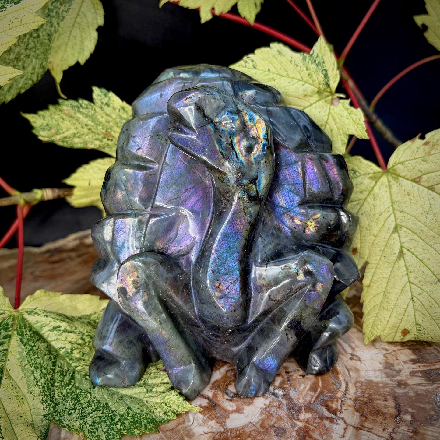 Purple Labradorite Turtle Crystal Carving  | 1.24kg